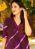 Purple Readymade Digital Printed Cotton Kurta Set