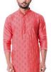 Pink Cotton Silk Hand Embroidered Kurta Set