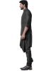 Black Cowl Style Kurta Set With Nehru Jacket