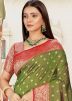 Green Zari Woven Silk Saree