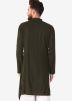 Black Embroidered Mens Kurta