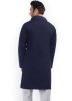 Blue Embroidered Mens Kurta