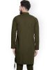 Green Embroidered Mens Kurta