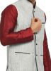 Readymade Grey Linen Nehru Jacket