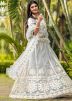 Grey Embroidered Lehenga Choli In Net
