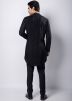 Black Embroidered Readymade Kurta Pajama