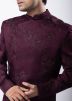 Maroon Asymmetric Bandhgala Jodhpuri Suit