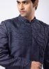 Blue Embroidered Bandhgala Jodhpuri Suit