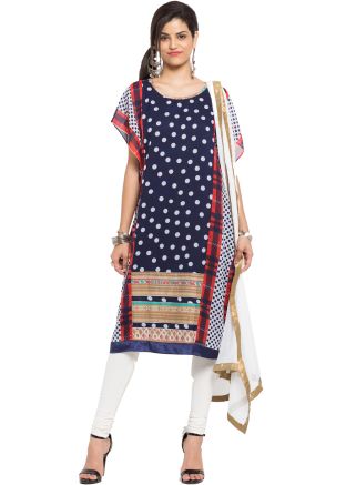 Blue Readymade Georgette Suit  