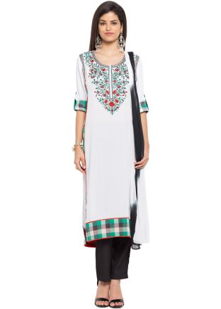 Readymade Straight Cut Pant Suit in White
