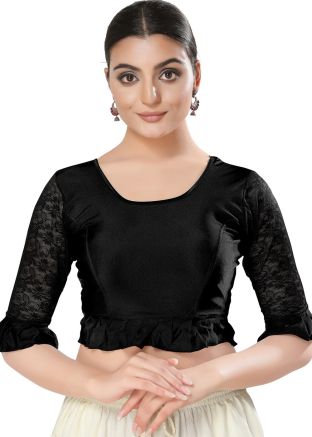 Black Color Art Silk Saree Blouse 