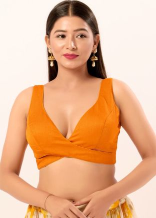 Yellow Color Silk Saree Blouse 