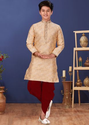 Readymade Kids Kurta Pajama In Cream