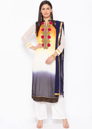 Readymade Multicolor Georgette Pant Suit