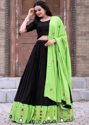 Black Mirror Work Lehenga Choli