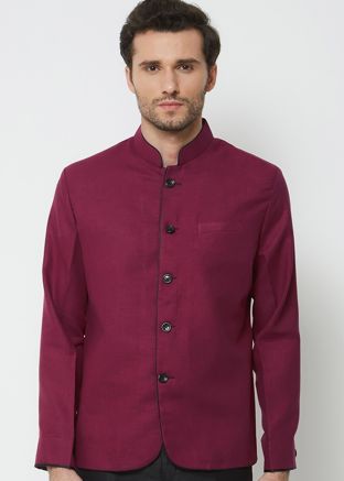 Readymade Bandhgala Jodhpuri Jacket In Maroon