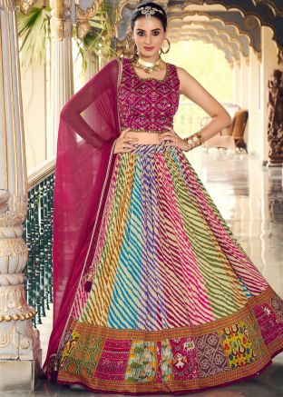Multicolor Embroidered Lehenga Choli