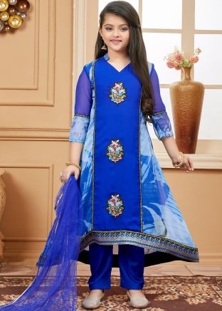 Readymade Blue Kids Printed Pant Suit Set