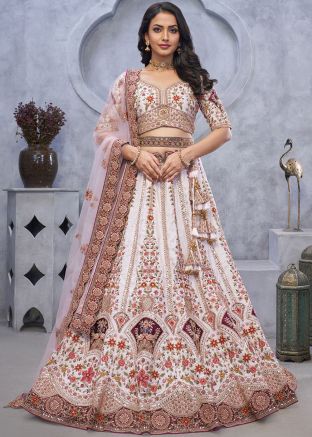 Light Pink Embroidered Lehenga Choli