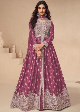 Pink Embroidered Kurti Style Lehenga