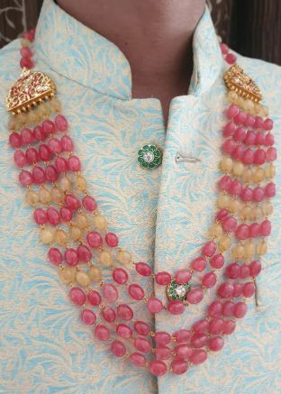 Multicolored Beaded Layered Kantha Mala