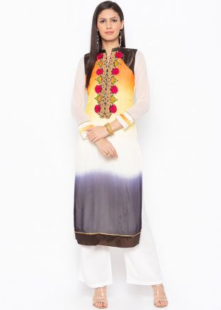 Readymade Multicolor Georgette Long Kurta