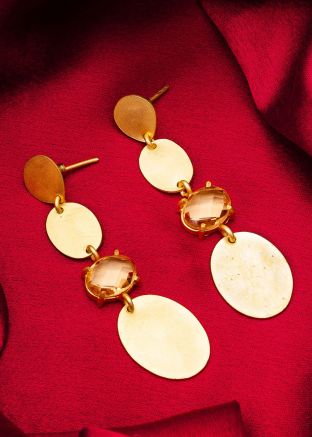 Golden Danglers Style Earrings