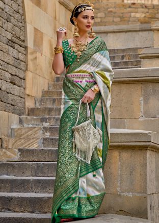 Multicolor Zari Woven Silk Saree 