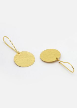 Golden Plain Hoop Style Earrings