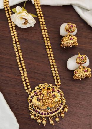 Golden Temple Style Necklace Set