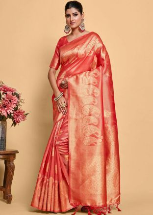 Red Zari Woven Kanjivaram Silk Saree