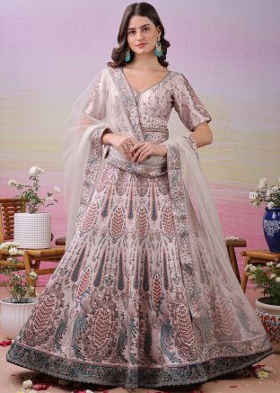 Pink Floral Print Anarkali Salwar Suit Set