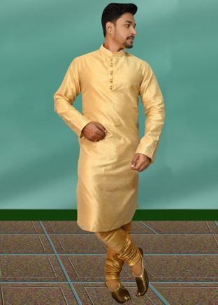 Readymade Golden Kurta With Pajama