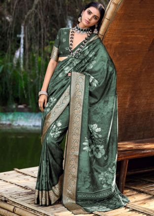 Green Zari Woven Cotton Saree