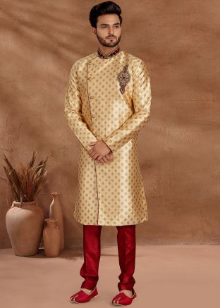 Golden Readymade Indo Western Sherwani