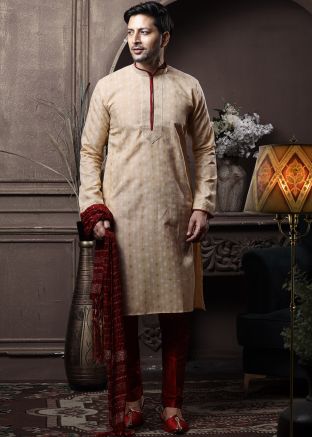 Golden Printed Designs Mens Kurta Pajama