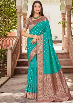 Green Zari Woven Silk Saree