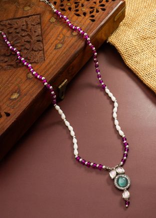 Multicolor Alloy Based Beaded Necklace