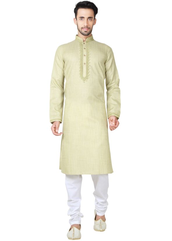 Readymade Light Green Kurta Pyjama Set