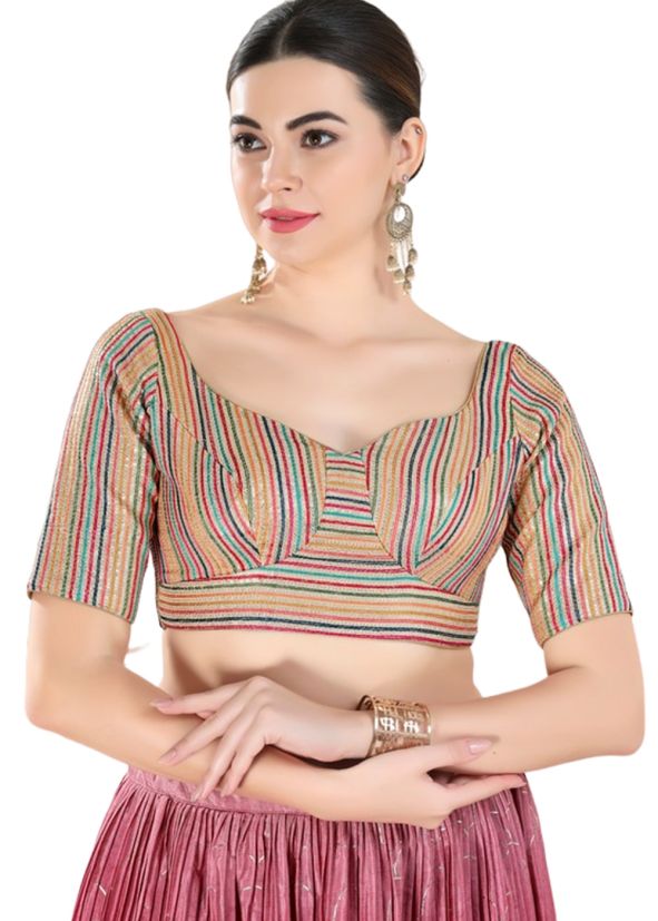 Multi Color Georgette Saree Blouse 