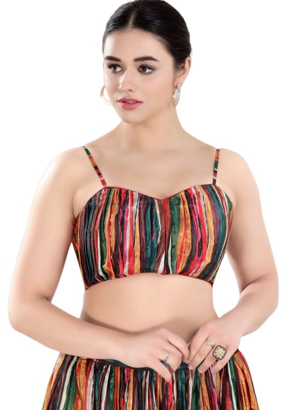 Multi Color Silk Saree Blouse 