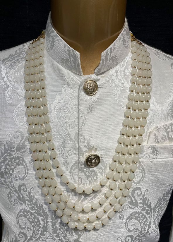 White Alloy Based Multi Layered Kantha Mala