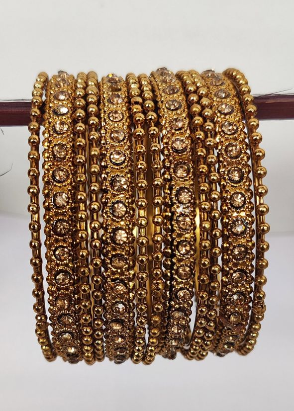 Golden Stone Studded Bangles