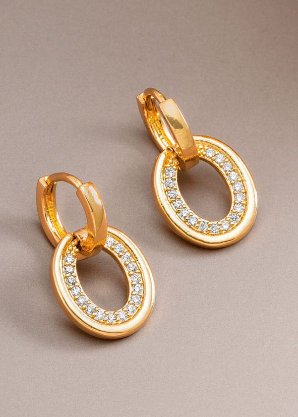 Alloy Based Golden Drop Earrings