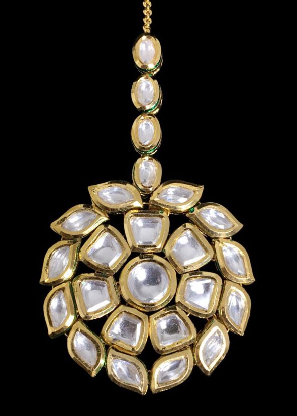 Stone Studded White Mangtikka