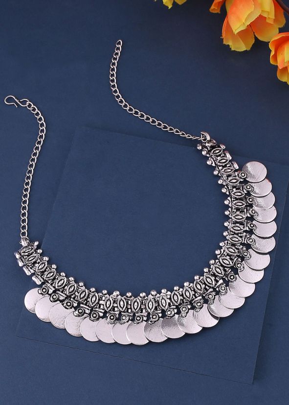 Silver Oxidised Necklace