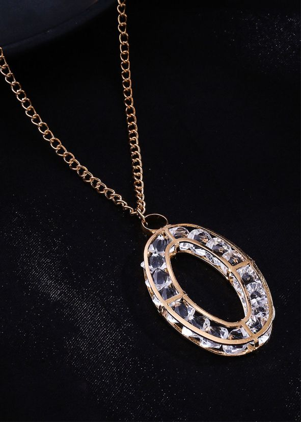 Golden Stone Work Necklace