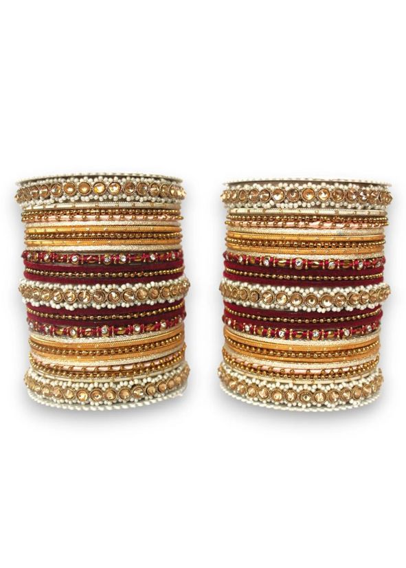 Multicolor Stone Studded Bangle Set