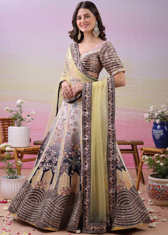 Multicolor Printed Anarkali Salwar Suit Set