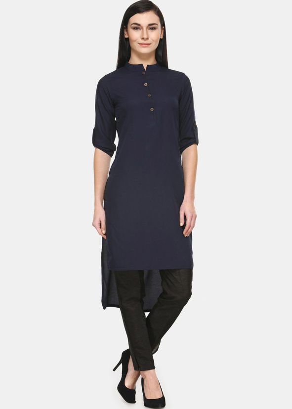 Readymade Blue Asymmetric Kurta